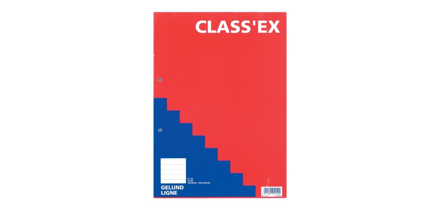 Class'ex cursusblok, A4, gelijnd, blok van 100 vel