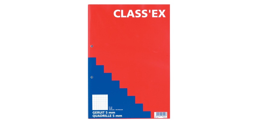 Class'ex cursusblok, geruit 5 mm, blok van 100 vel