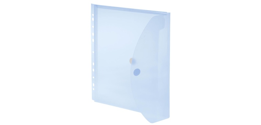 Foldersys perforated A4 pouch, blue