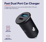 Trust Maxo snelle chargeur de voiture, 38 W, 1 x USB-A et 1 x USB-C