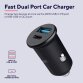 Trust Maxo snelle chargeur de voiture, 38 W, 1 x USB-A et 1 x USB-C