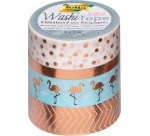 Folia red washi tape, pack of 4 pieces