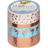 Folia washi tape rood, pak met 4 stuks