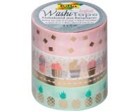 Folia washi tape goud, pak met 4 stuks