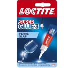 Loctite secondelijm Super Glue Glas, 3 g, op blister