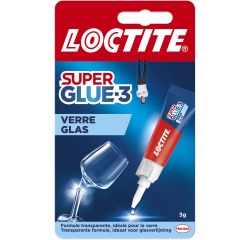 Loctite colle instantanée Super Glue Verre, 3 g, sous blister