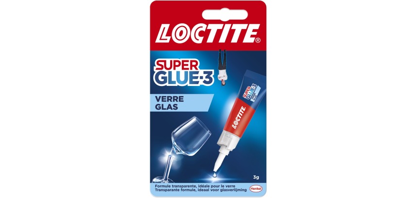 Loctite secondelijm Super Glue Glas, 3 g, op blister