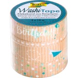 Folia ruban washi kraft party I, paquet de 4 pièces