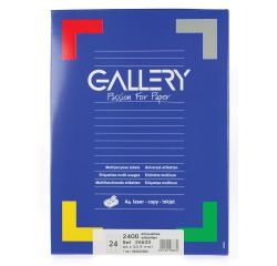 Gallery witte etiketten, ft 66 x 33,9, ronde hoeken, doos van 2.400 etiketten