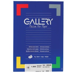 Gallery witte etiketten ft 66 x 46,6 mm (b x h), ronde hoeken, doos van 1.800 etiketten
