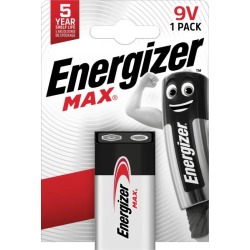 Energizer pile Max 9V, sous blister