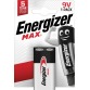 Energizer pile Max 9V, sous blister