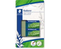 Staedtler gomme Eco, vert olive, blister de 2 pièces