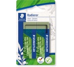 Staedtler Eco Eraser 5280 65x23x10mm olive green blister pack of 2 pieces