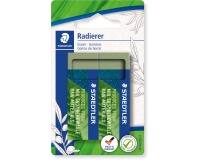 Staedtler Eco Eraser 5280 65x23x10mm olive green blister pack of 2 pieces