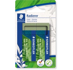 Staedtler Eco Eraser 5280 65x23x10mm olive green blister pack of 2 pieces