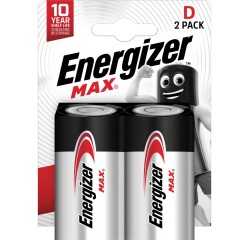 Energizer piles Max D, blister de 2 pièces