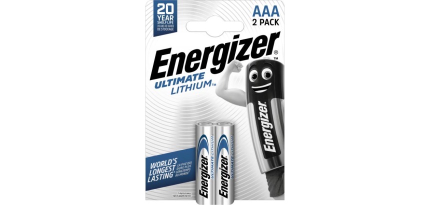 Energizer piles Lithium AAA, blister de 2 pièces