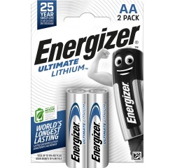 Energizer batterijen Lithium AA, blister van 2 stuks
