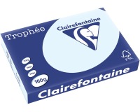 Clairefontaine Trophée Pastel, papier couleur, A3, 160 g, 250 feuilles, bleu azur