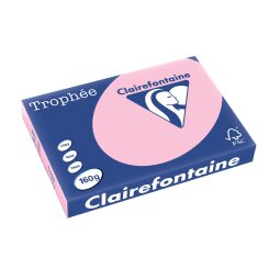 Clairefontaine Trophée Pastel, papier couleur, A3, 160 g, 250 feuilles, rose