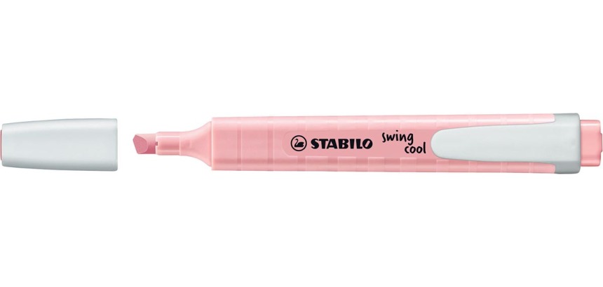 STABILO swing cool pastel highlighter, pink blush