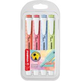 STABILO swing cool pastel markeerstift, etui van 4 stuks