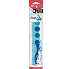Maped Kidy Learn Lineal Konzentration, 20 cm, Blister mit 1 Stück