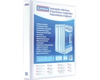 DONAU classeur à anneaux, PP, ft A4, 4 anneaux en D de 16 mm, blanc