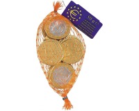 Hamlet chocolade euromunten Sinterklaas, melk, netje van 50 g