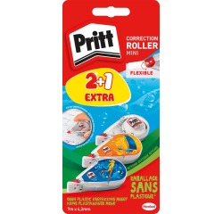 Pritt mini correctieroller, 2 + 1 gratis, op blister