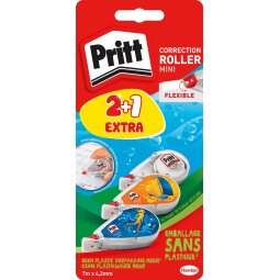 Pritt mini dérouleur de correction, 2 + 1 gratuit, sous blister