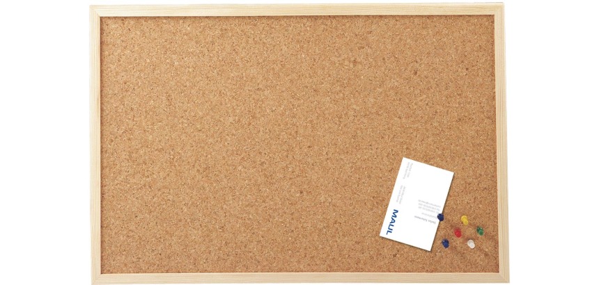 Maul Tableau d'affichage en liège, cadre bois, 40 x 30cm