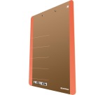 DONAU Klemmbrett, A4, harte Pappe, Hochformat, braun-orange