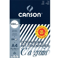 Canson tekenblok C à grain® ft A4, papier van 224 g/m²