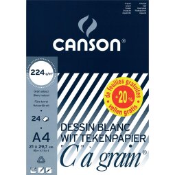 Canson tekenblok C à grain® ft A4, papier van 224 g/m²