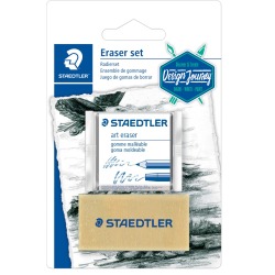 Staedtler set avec 2 gommes, sous blister