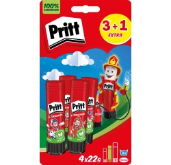 Pritt Original bâton de colle, 22 g, 3 + 1 gratuit, sous blister