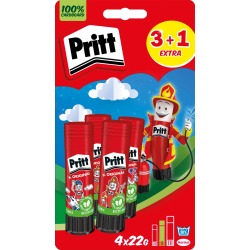 Pritt Original bâton de colle, 22 g, 3 + 1 gratuit, sous blister