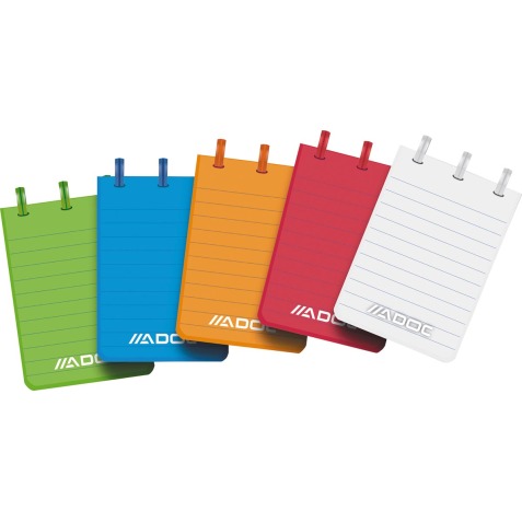 Adoc carnet de notes Colorlines, ft A7, ligné, couleurs assorties