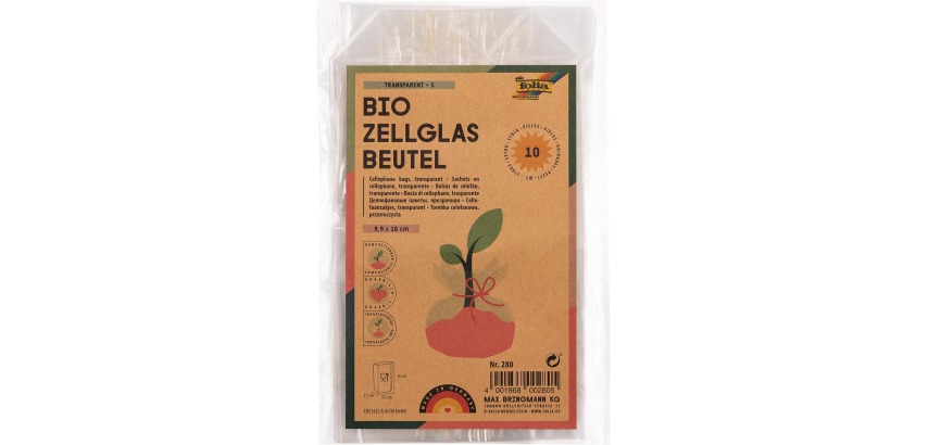 Cellophane bag Folia 95x160mm transparent 10 pieces