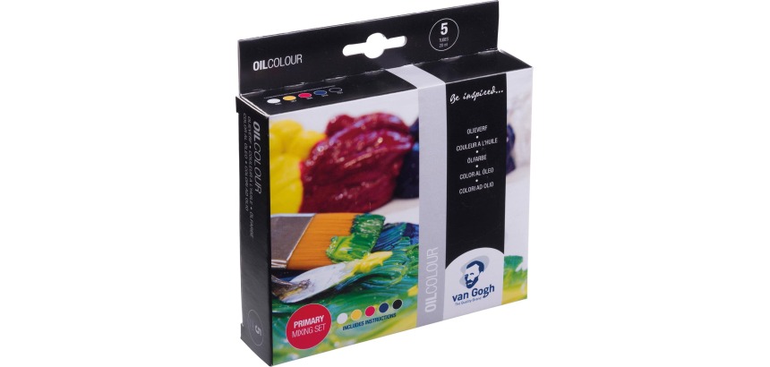Van Gogh set de mélange primaire, peinture à l'huile, 5 x 20 ml