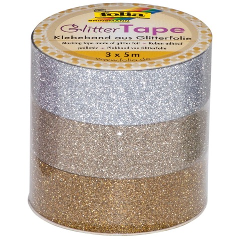 Ruban adhésif déco 'Glitter Tape',2x rose et 1x violet