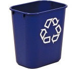 Rubbermaid recylagebak, zonder zijbakjes, 26,6 liter, blauw