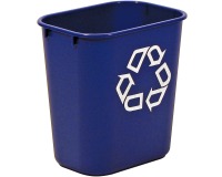 Rubbermaid recylagebak, zonder zijbakjes, 26,6 liter, blauw