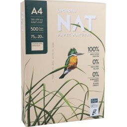 Ledesma NAT papier naturel en canne à sucre, ft A4, 75 g, paquet de 500 feuilles