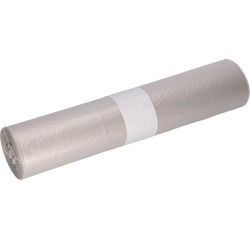 Deiss sac à ordures, ft 57,5 x 100 cm, transparent, LDPE, rouleau de 25 pièces