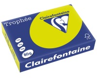 Clairefontaine Trophée Intens, papier couleur, A4, 80 g, 500 feuilles, vert fluo