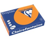 Clairefontaine Trophée Intens, papier couleur, A4, 80 g, 500 feuilles, orange fluo