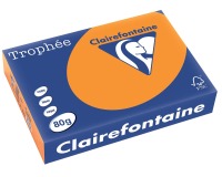 Clairefontaine Trophée Intens, papier couleur, A4, 80 g, 500 feuilles, orange fluo